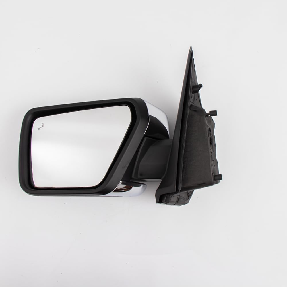 Door Mirror Assembly for Ford F - 150 (2021–2024) – Chrome Back Cover, Heated, Turn Signal, Blind Spot Glass – Left Driver Side F150MIRLH21CHR - with | Sold by Uncle Wiener's Wholesale