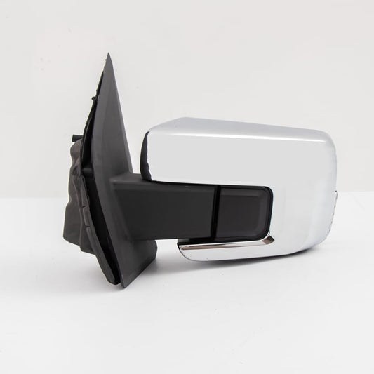 Door Mirror Assembly for Ford F - 150 (2021–2024) – Chrome Back Cover, Heated, Turn Signal, Blind Spot Glass – Left Driver Side F150MIRLH21CHR - with | Sold by Uncle Wiener's Wholesale