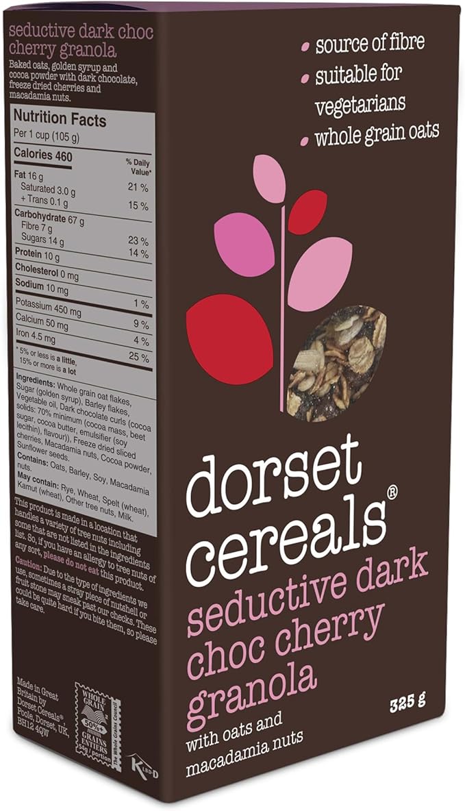 Dorset Cereals Seductive Dark Choc Cherry Granola 325g Premium Crunchy Granola - with | Sold by Uncle Wiener's Wholesale