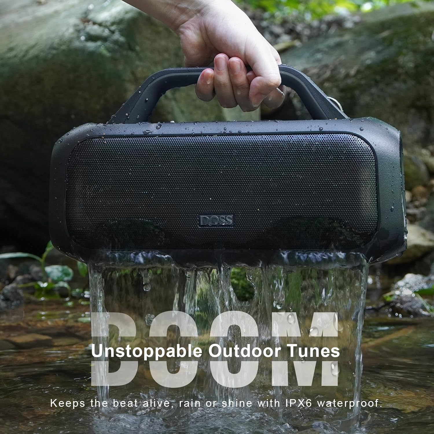 DOSS Extreme Boom S Portable Bluetooth Speaker 60W Waterproof Outdoor Wireless Speaker with Bass Boost and LED Lights - with | Sold by Uncle Wiener's Wholesale