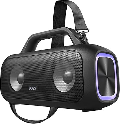 DOSS Extreme Boom S Portable Bluetooth Speaker 60W Waterproof Outdoor Wireless Speaker with Bass Boost and LED Lights - with | Sold by Uncle Wiener's Wholesale