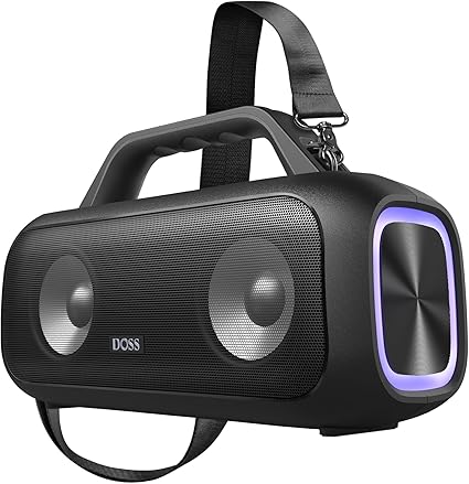 DOSS Extreme Boom S Portable Bluetooth Speaker 60W Waterproof Outdoor Wireless Speaker with Bass Boost and LED Lights - with | Sold by Uncle Wiener's Wholesale