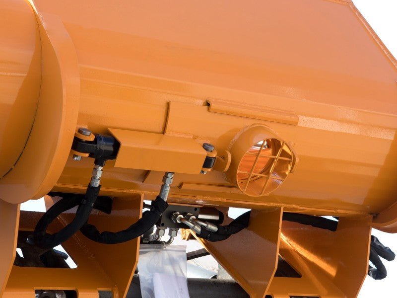 Double Discharge Concrete Mixer 66 Gallon / 300L Hydraulic Skid Steer Mixer with Chain Drive, Dual Chute Discharge & 1.25" Aggregate Capacity LADCM0300L - with | Sold by Uncle Wiener's Wholesale