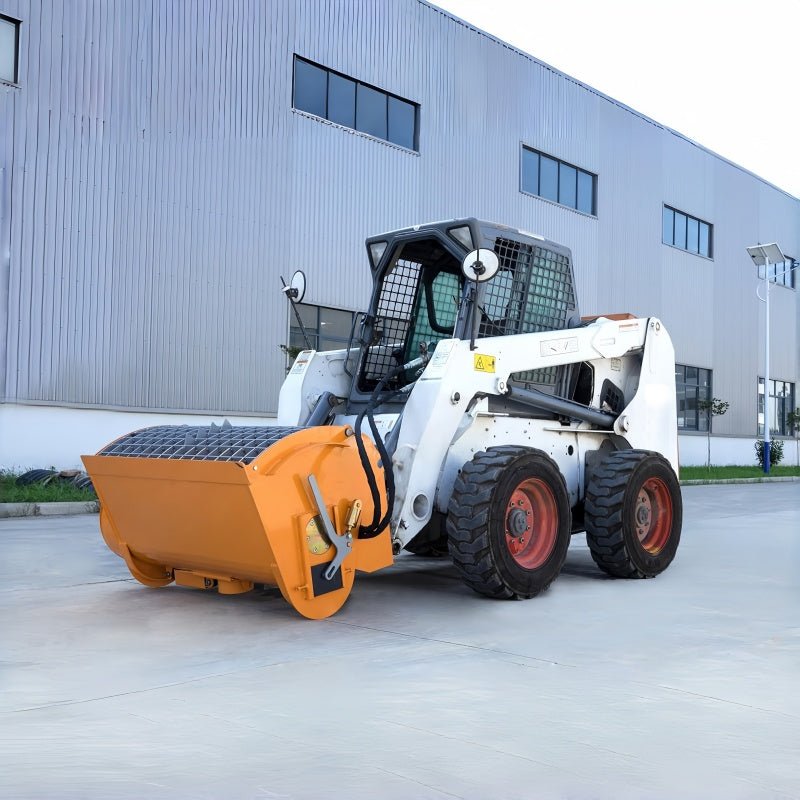 Double Discharge Concrete Mixer 66 Gallon / 300L Hydraulic Skid Steer Mixer with Chain Drive, Dual Chute Discharge & 1.25" Aggregate Capacity LADCM0300L - with | Sold by Uncle Wiener's Wholesale