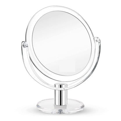 Double - Sided Makeup Vanity Mirror – 1X/2X 360° Swivel Stand – JXVM97 - with | Sold by Uncle Wiener's Wholesale
