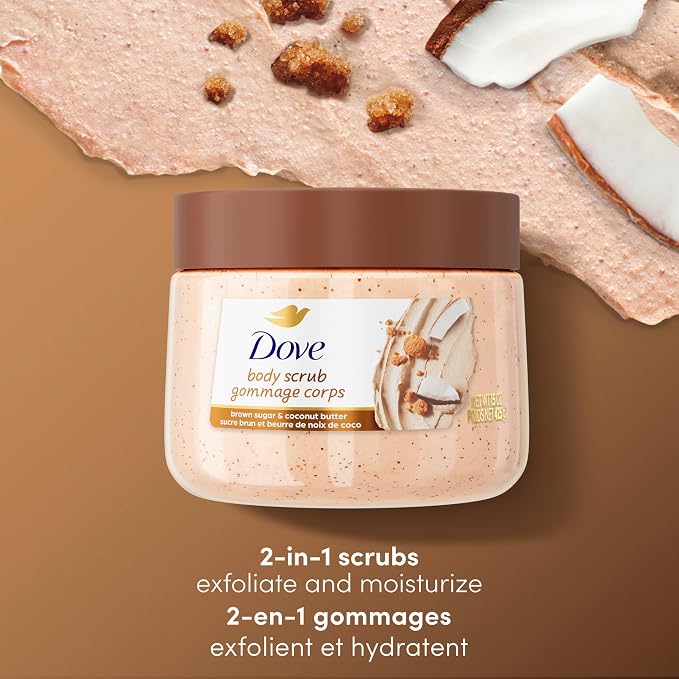 Dove Exfoliating Body Scrub Brown Sugar & Coconut Butter – Sulfate-Free Moisturizing Body Polish, 425 g - Home products with | Sold by Uncle Wiener's Wholesale