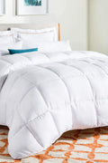 Down Alternative Microfiber Comforter – White, All - Season, Queen & King Sizes - with KING | Sold by Uncle Wiener's Wholesale