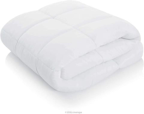Down Alternative Microfiber Comforter – White, All - Season, Queen & King Sizes - with KING | Sold by Uncle Wiener's Wholesale