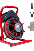 Drain Cleaner Machine – 50FT x 1/2" Drain Auger with Manual Feed, 4 Cutters & Foot Pedal – DCM05012M - with | Sold by Uncle Wiener's Wholesale