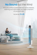 Dreo 42&34; Cruiser Pro T1 Oscillating Bladeless Remote Tower Fan White - with <B>Dimensions (Overall):</B> 13 Inches (H) x 42 Inches (W) x 13 Inches (D) | Sold by Uncle Wiener's Wholesale