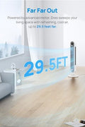 Dreo 42&34; Cruiser Pro T1 Oscillating Bladeless Remote Tower Fan White - with <B>Dimensions (Overall):</B> 13 Inches (H) x 42 Inches (W) x 13 Inches (D) | Sold by Uncle Wiener's Wholesale