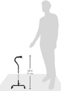 Drive Medical Hugo Adjustable Quad Cane, Large Base, Ebony 1 count - with | Sold by Uncle Wiener's Wholesale