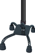 Drive Medical Hugo Adjustable Quad Cane, Large Base, Ebony 1 count - with | Sold by Uncle Wiener's Wholesale