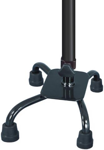 Drive Medical Hugo Adjustable Quad Cane, Large Base, Ebony 1 count - with | Sold by Uncle Wiener's Wholesale