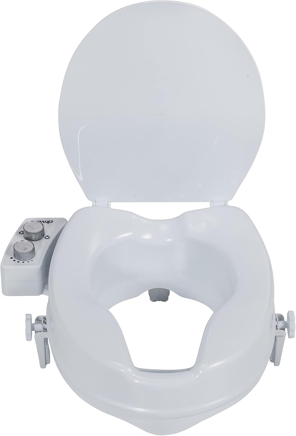 Drive Medical PreserveTech Raised Toilet Seat with Bidet (Ambient Water) Toilet Seat Riser, Elevated Toilet Seats for Seniors and Adults, Toilet Seat Bidet, Toilet Seat Elevator with Bidet Sprayer - with | Sold by Uncle Wiener's Wholesale