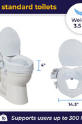Drive Medical PreserveTech Raised Toilet Seat with Bidet (Ambient Water) Toilet Seat Riser, Elevated Toilet Seats for Seniors and Adults, Toilet Seat Bidet, Toilet Seat Elevator with Bidet Sprayer - with | Sold by Uncle Wiener's Wholesale