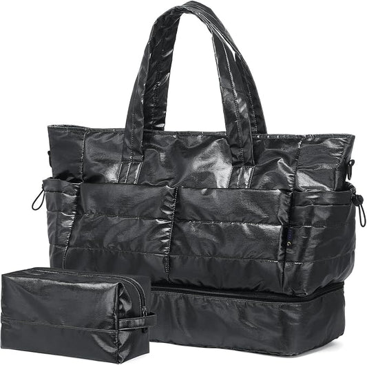 DTGN 50L Travel Duffel Bag for Women – Weekender Carry-On Bag with Shoe Compartment and Toiletry Bag - Home products with | Sold by Uncle Wiener's Wholesale