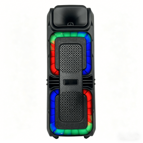 Dual 8" Tower Party Speaker with Bluetooth, USB, TF, FM Radio, LED Lights, 40W Output &amp; 2200mAh Battery TWR8BT - with | Sold by Uncle Wiener's Wholesale