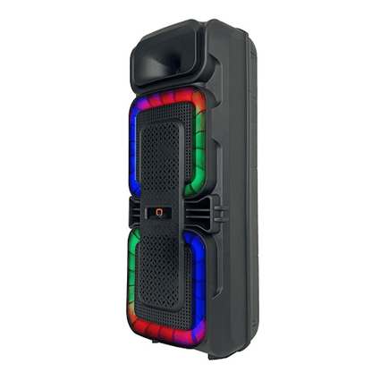 Dual 8" Tower Party Speaker with Bluetooth, USB, TF, FM Radio, LED Lights, 40W Output &amp; 2200mAh Battery TWR8BT - with | Sold by Uncle Wiener's Wholesale