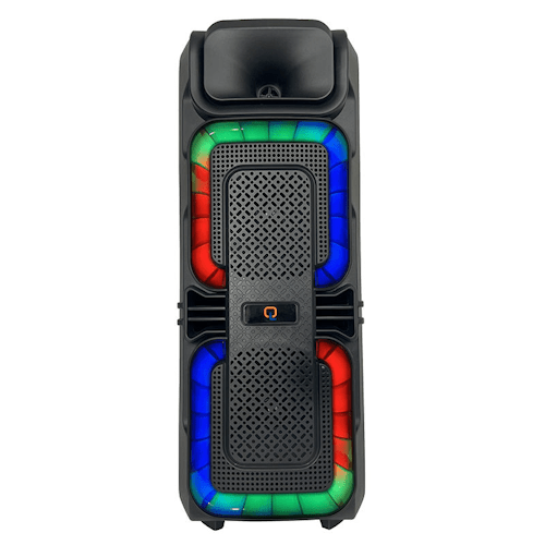 Dual 8" Tower Party Speaker with Bluetooth, USB, TF, FM Radio, LED Lights, 40W Output &amp; 2200mAh Battery TWR8BT - with | Sold by Uncle Wiener's Wholesale