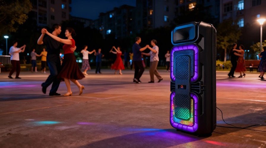 Dual 8" Tower Party Speaker with Bluetooth, USB, TF, FM Radio, LED Lights, 40W Output &amp; 2200mAh Battery TWR8BT - with | Sold by Uncle Wiener's Wholesale