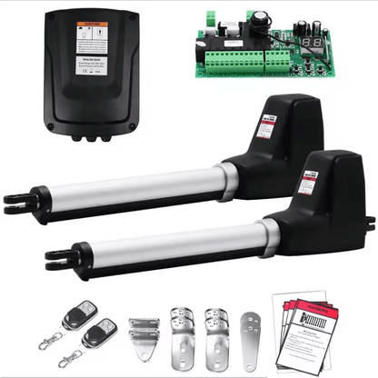 Dual Automatic Gate Opener Kit – Heavy - Duty Motorized System for Swing Gates, SKU: LM60211 - with | Sold by Uncle Wiener's Wholesale