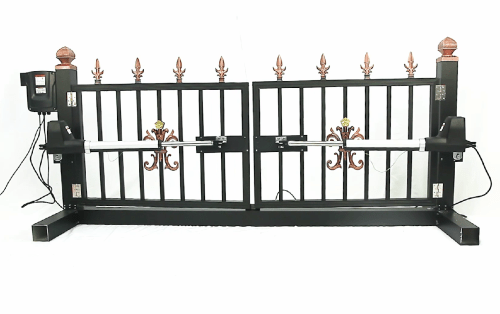 Dual Automatic Gate Opener Kit – Heavy - Duty Motorized System for Swing Gates, SKU: LM60211 - with | Sold by Uncle Wiener's Wholesale