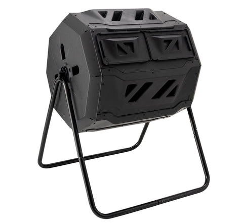 Dual - Chamber Compost Tumbler Bin – 43 Gallon Capacity - with | Sold by Uncle Wiener's Wholesale
