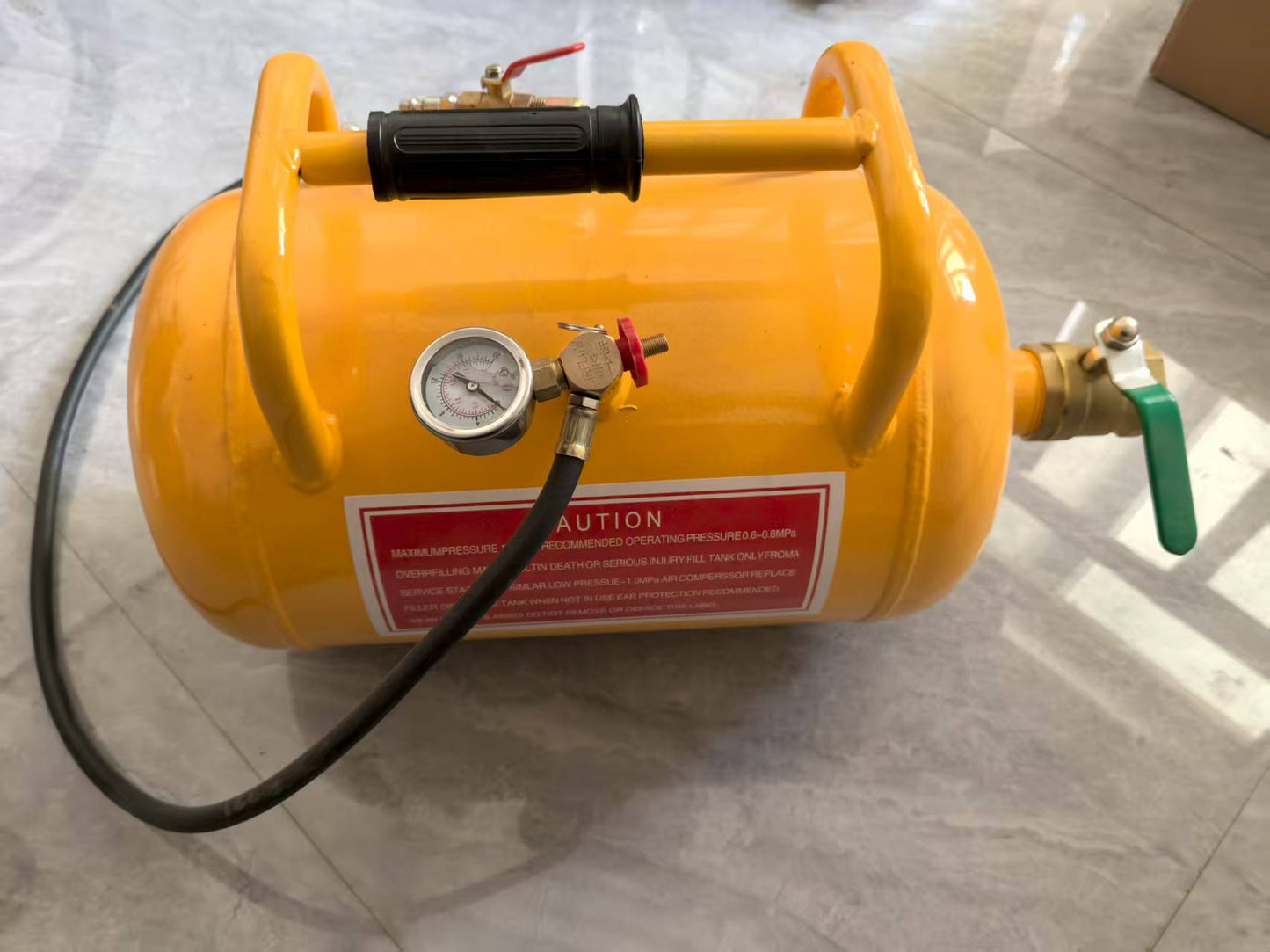Dual Purpose 5 Gallon Tire Bead Blaster & Air Tank – 145 PSI Max, Model: S1237 - 5 Gallon Bead Blaster & Portable Air Tank with | Sold by Uncle Wiener's Wholesale