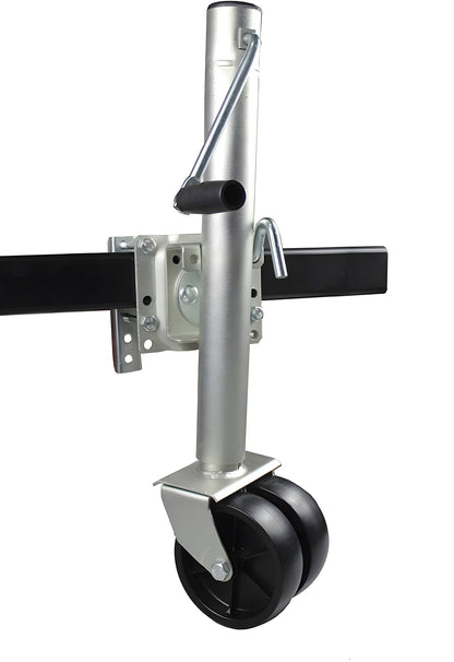 Dual Wheel Swivel Trailer Jack 1500 lbs – 12in Lift, Heavy Duty Boat & Travel Trailer Support EJ1500A - with | Sold by Uncle Wiener's Wholesale