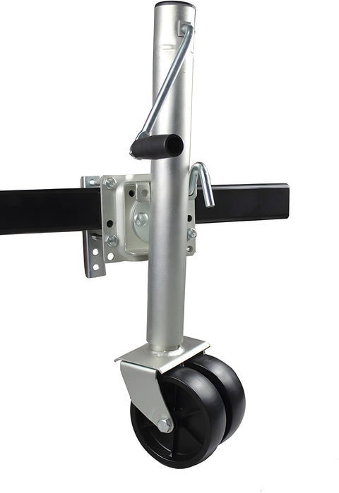 Dual Wheel Swivel Trailer Jack 1500 lbs – 12in Lift, Heavy Duty Boat & Travel Trailer Support EJ1500A - with | Sold by Uncle Wiener's Wholesale