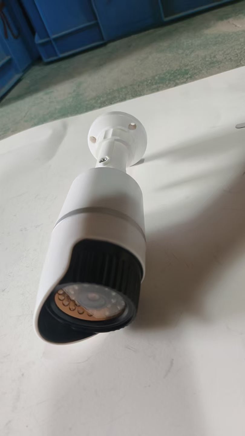 Dummy Security Camera 2 - Pack Indoor Outdoor Simulated CCTV Cameras with LED Light TCW2 - with | Sold by Uncle Wiener's Wholesale