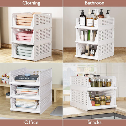 Close-up of durable pull handle on plastic collapsible storage bin