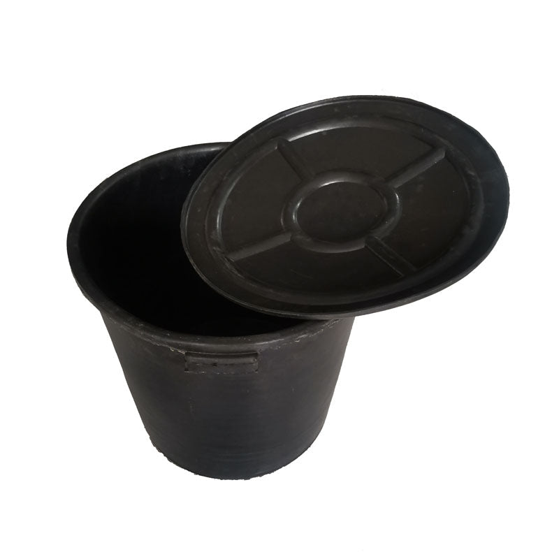 Durable Rubber & Plastic Animal Buckets, Feeders & Waterers – Multiple Sizes for Livestock & Horses - with 70L Rubber Storage Bucket & Lid | Sold by Uncle Wiener's Wholesale