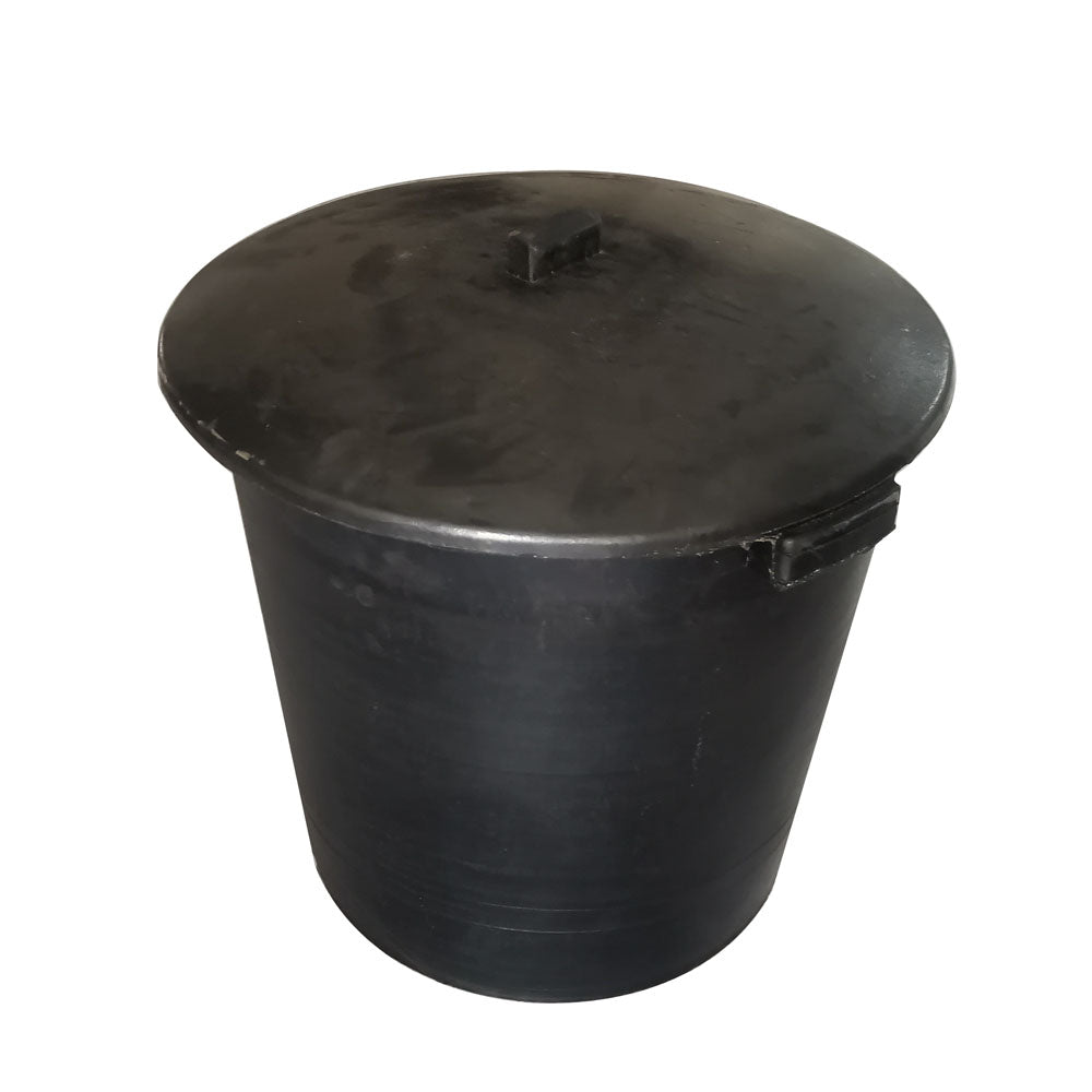 Durable Rubber & Plastic Animal Buckets, Feeders & Waterers – Multiple Sizes for Livestock & Horses - with 70L Rubber Storage Bucket & Lid | Sold by Uncle Wiener's Wholesale
