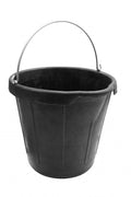 Durable Rubber & Plastic Animal Buckets, Feeders & Waterers – Multiple Sizes for Livestock & Horses - with 18L Rubber Animal Bucket & Handle | Sold by Uncle Wiener's Wholesale