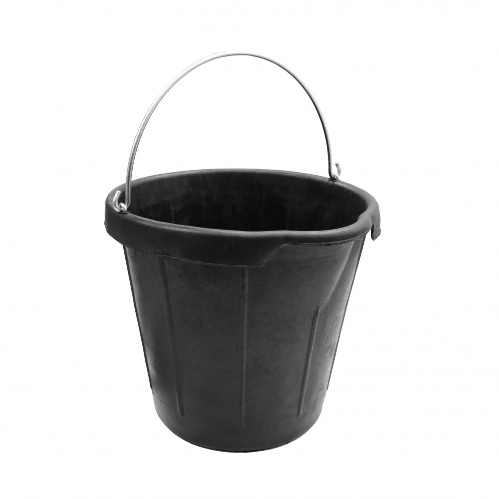 Durable Rubber & Plastic Animal Buckets, Feeders & Waterers – Multiple Sizes for Livestock & Horses - with 18L Rubber Animal Bucket & Handle | Sold by Uncle Wiener's Wholesale