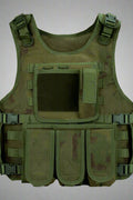 Black Tactical MOLLE Vest – Front View

Tactical Vest Worn by Model – Side View

Adjustable Combat Vest – Straps and Buckles Detail

MOLLE System Tactical Vest – Rear View

Tactical Vest in ACU and A-TACS Camo – Group Display