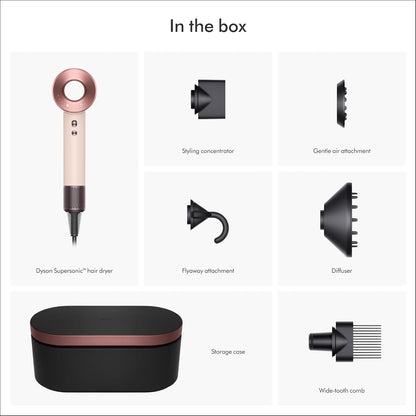 Dyson Limited edition Ceramic Pink and Rose gold Supersonic™ hair dryer with Onyx and Rose Presentation case - with | Sold by Uncle Wiener's Wholesale