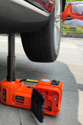 E - HEELP Electric Car Jack 5Ton 12V Kit Hydraulic (Lifting Range: 6.1~17.7 inch) with Inflator Electric Jack for Car SUV Sedan MPV Change Tires Garage Repair Emergency Kit - with Orange | Sold by Uncle Wiener's Wholesale