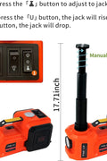 E - HEELP Electric Car Jack 5Ton 12V Kit Hydraulic (Lifting Range: 6.1~17.7 inch) with Inflator Electric Jack for Car SUV Sedan MPV Change Tires Garage Repair Emergency Kit - with Orange | Sold by Uncle Wiener's Wholesale