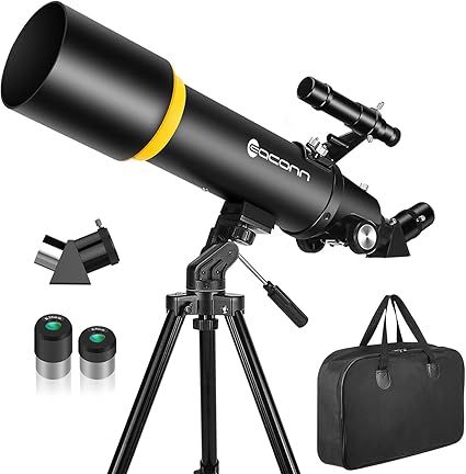 EACONN 90mm Aperture 600mm Refractor Telescope for Adults Kids and Beginners with Tripod Phone Adapter and Carry Bag - Toys with | Sold by Uncle Wiener's Wholesale
