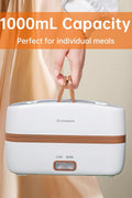 Eamoment Brown Electric Lunch Box Food Heater 270W 304 Stainless Steel,1000mL Standard Capacity.Heating/Cooking/Keep Warm,Portabler for Adults/Work/WomanUHLB - 1.5S001W (Electric Lunch Box Food Heater) - with | Sold by Uncle Wiener's Wholesale