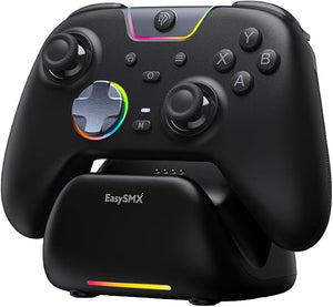 EasySMX X05 Pro Wireless Gaming Controller with Charging Dock – Hall Effect 1000Hz Gamepad for PC, Switch, iOS and Android