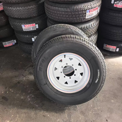 Economy Series 10 - Ply Trailer Tires & Rim Packages for Utility, Boat, Farm, RV & Equipment Trailers - Automotive Tires with ST225/75R15 | Sold by Uncle Wiener's Wholesale