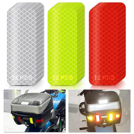 EGP Reflective Safety Stickers – 36 - Pack (8×3cm) – ASTM Type II – Mixed Colors Q128481 - with White | Sold by Uncle Wiener's Wholesale