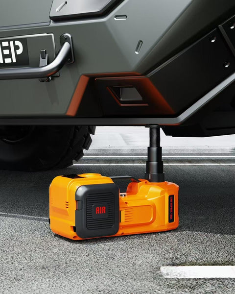 Electric Car Jack &amp; Tire Inflator Pump Kit – 5 Ton Hydraulic 12V with LED Light (2504852) - with | Sold by Uncle Wiener's Wholesale