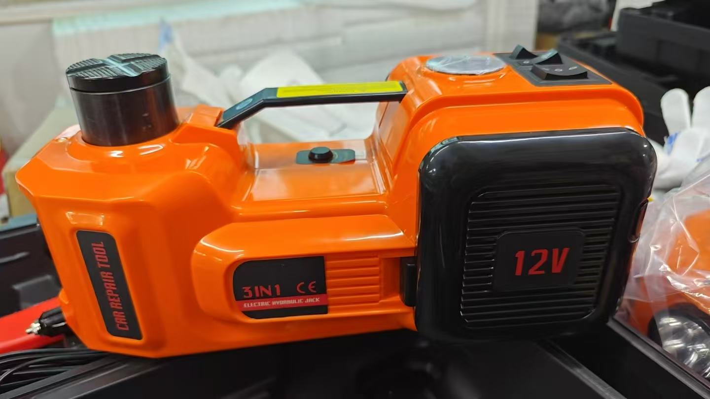 Electric Car Jack &amp; Tire Inflator Pump Kit – 5 Ton Hydraulic 12V with LED Light (2504852) - with | Sold by Uncle Wiener's Wholesale
