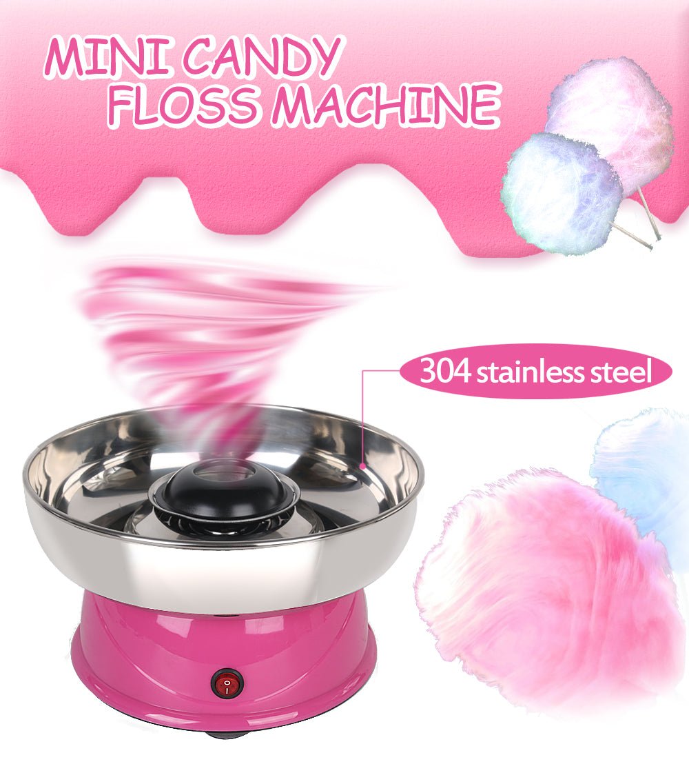 Electric Cotton Candy Machine 110V Home Party Sugar Floss Maker Pink ETMF08 - with | Sold by Uncle Wiener's Wholesale