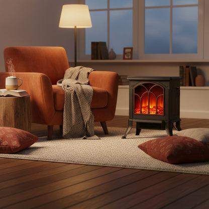 Electric Fireplace Indoor Heater – 1500W, SKU: S1148 - with | Sold by Uncle Wiener's Wholesale